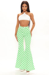 Big Race Extreme Flare Leg Jeans - Green Ins Street